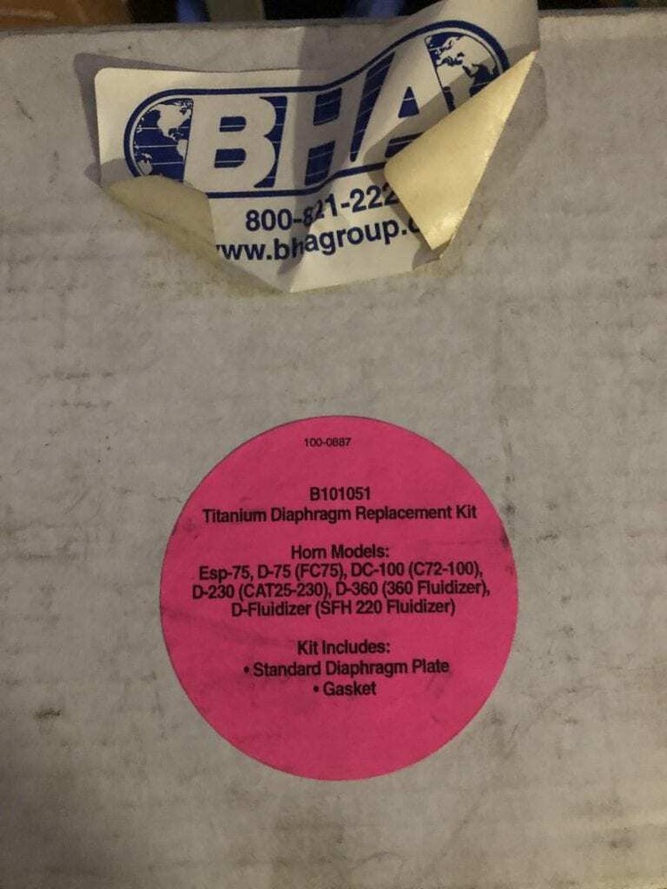 BHA B101051 Titanium Diaphragm Replacement Kit -NIB
