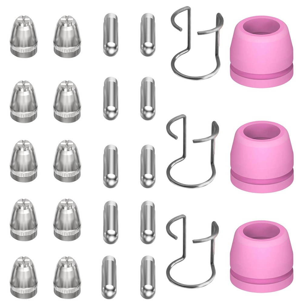 Plasma Cutter Torch Consumables Kit - 26Pcs Cutting Tips & Nozzles with Box