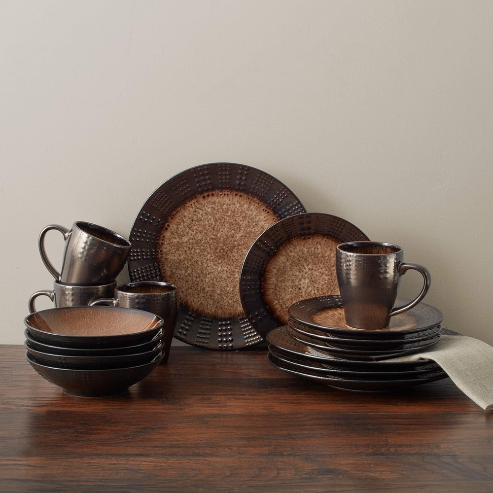 16 Piece Complete Dinnerware Set by Verona Service for 4 Dishware Tableware Set