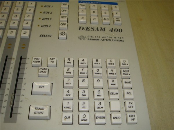 GRAHAM-PATTEN SYSTEMS D/ESAM 400 DIGITAL AUDIO MIXER WITH CONTROL PANEL -READ!!