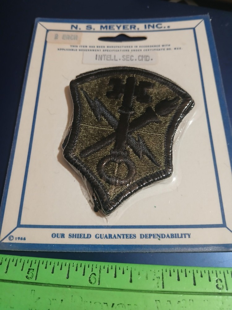 Patch- U S Army SSI- Intelligence Security Command- NOS (24-1744)