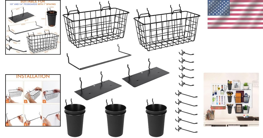 Versatile Pegboard Accessories Set: 18 Techniques for Craft & Tool Organization