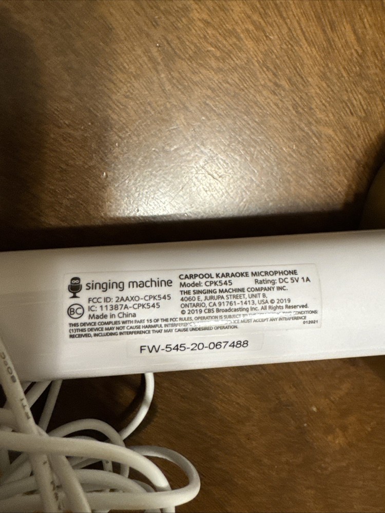 Singing Machine Carpool Karaoke Microphone