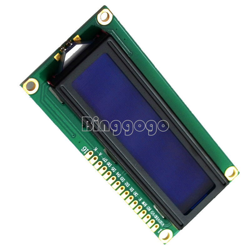 1602 16x2 Character LCD Display Module HD44780 Controller Blue Blacklight NEW