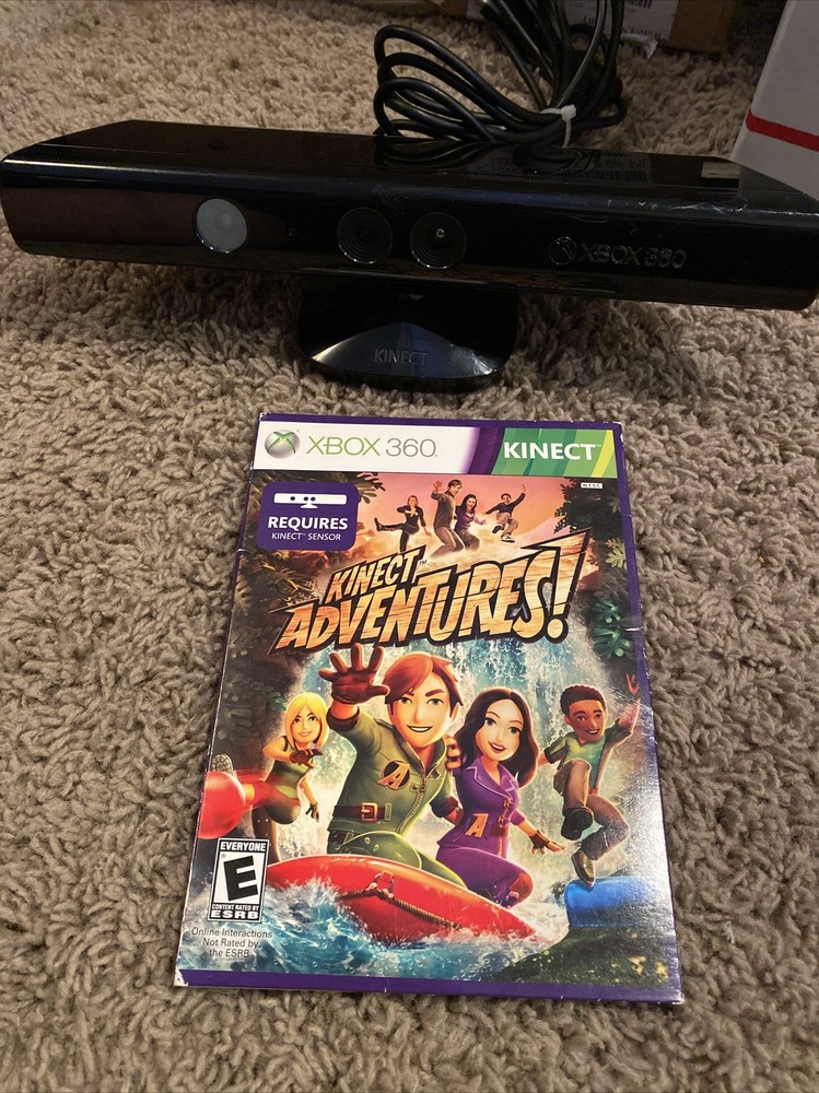 Kinect Sensor with Kinect Adventures Game Microsoft XBOX 360 Tested Works 4
