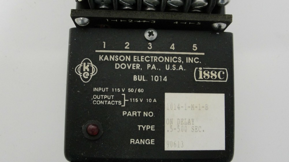 Issc Kanson Electronics 1014-1-M-1B on delay industrial solid state timer new