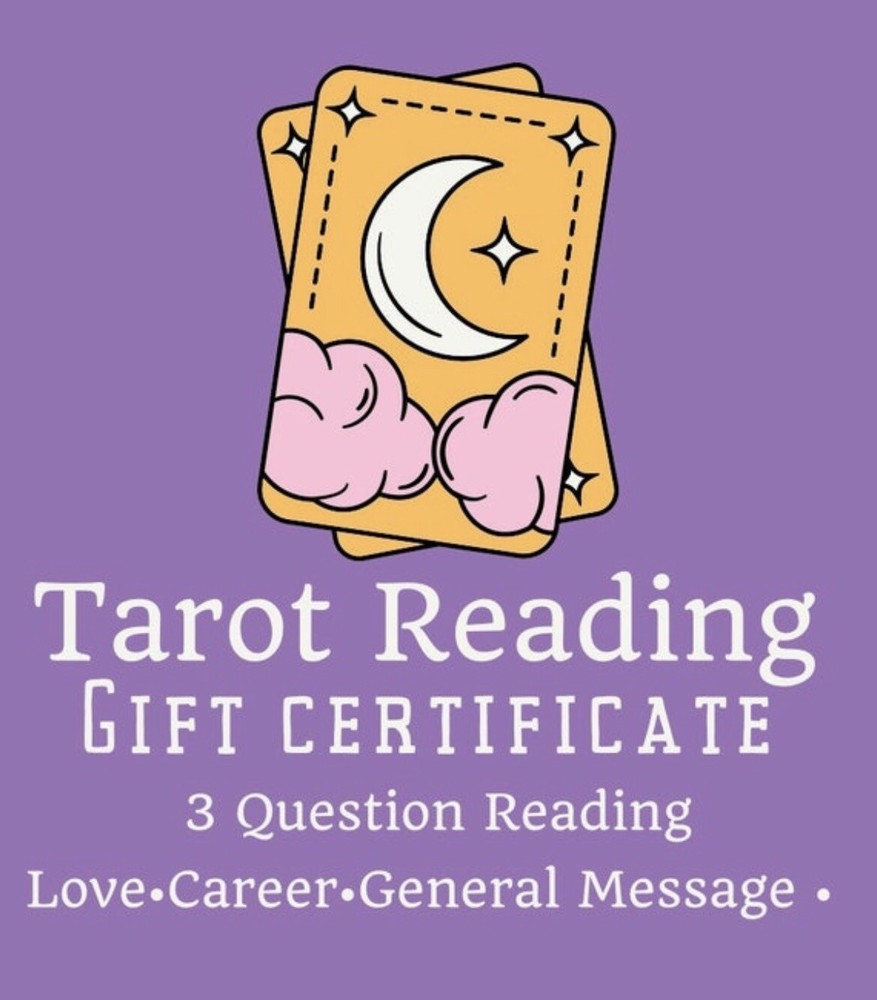Tarot Reading Gift Certificate 3 Question Same Day Message