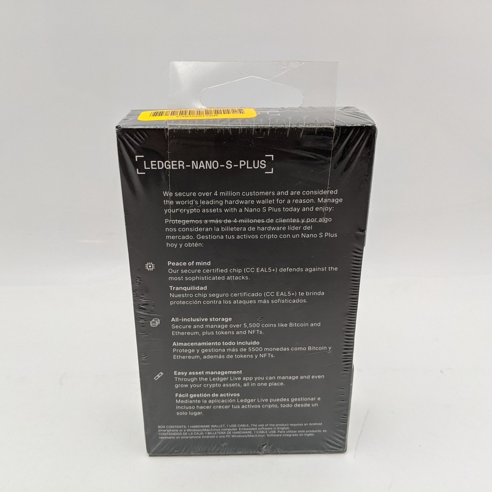 Ledger Nano S Plus Crypto Wallet Black