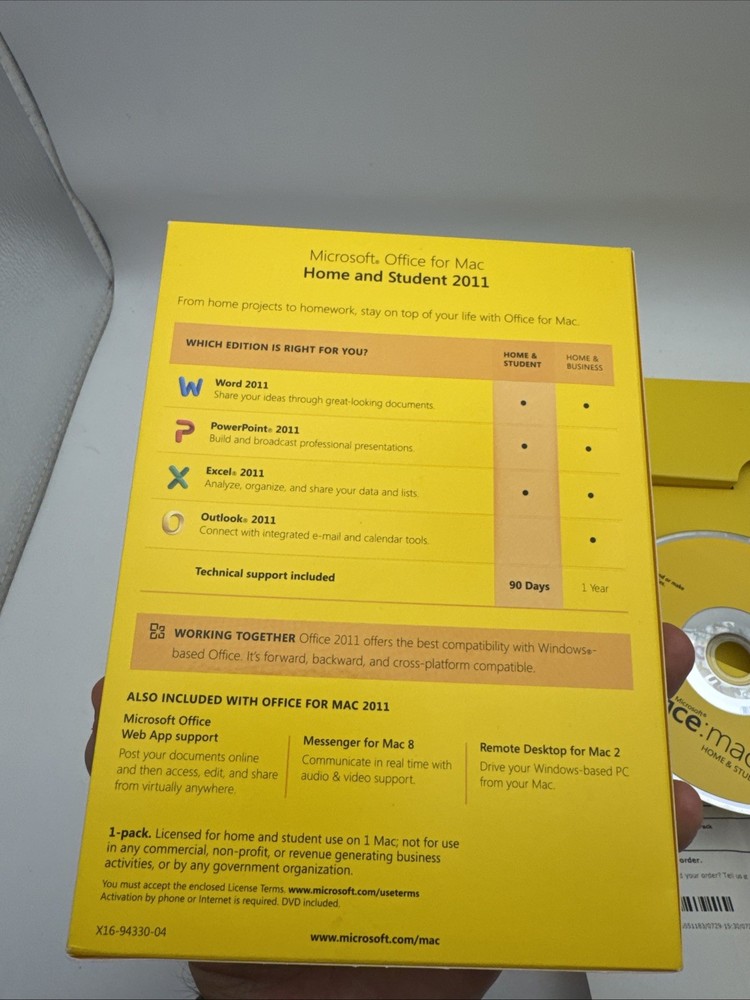 Microsoft Office MAC 2011 Home & Student With Product Key