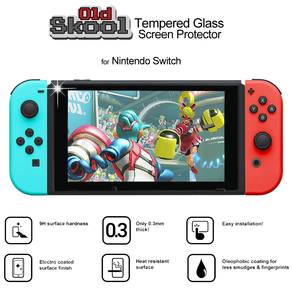 Nintendo Switch Premium Tempered Glass Screen Protector (2 Pack)