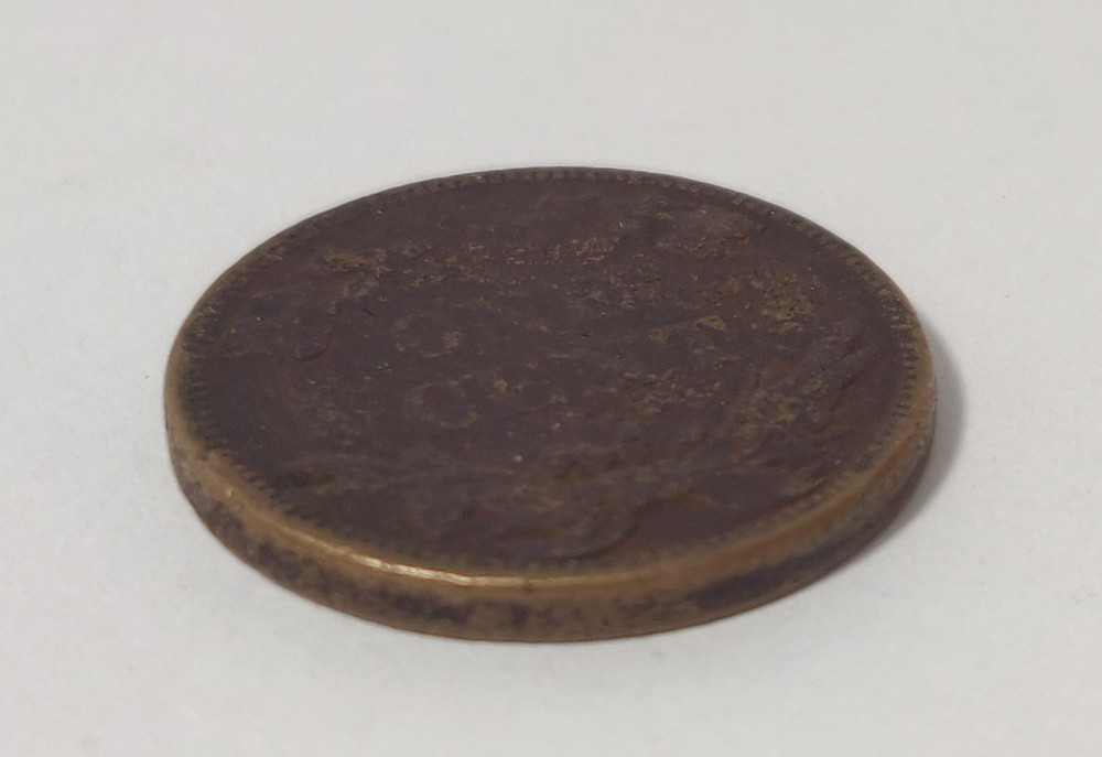 1858 FLYING EAGLE CENT TONE DAMAGE