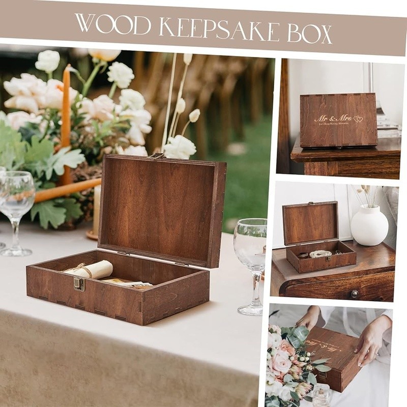 Personalized Engraved Memory Box Keepsake Storage Jewelry & Photos Gift New