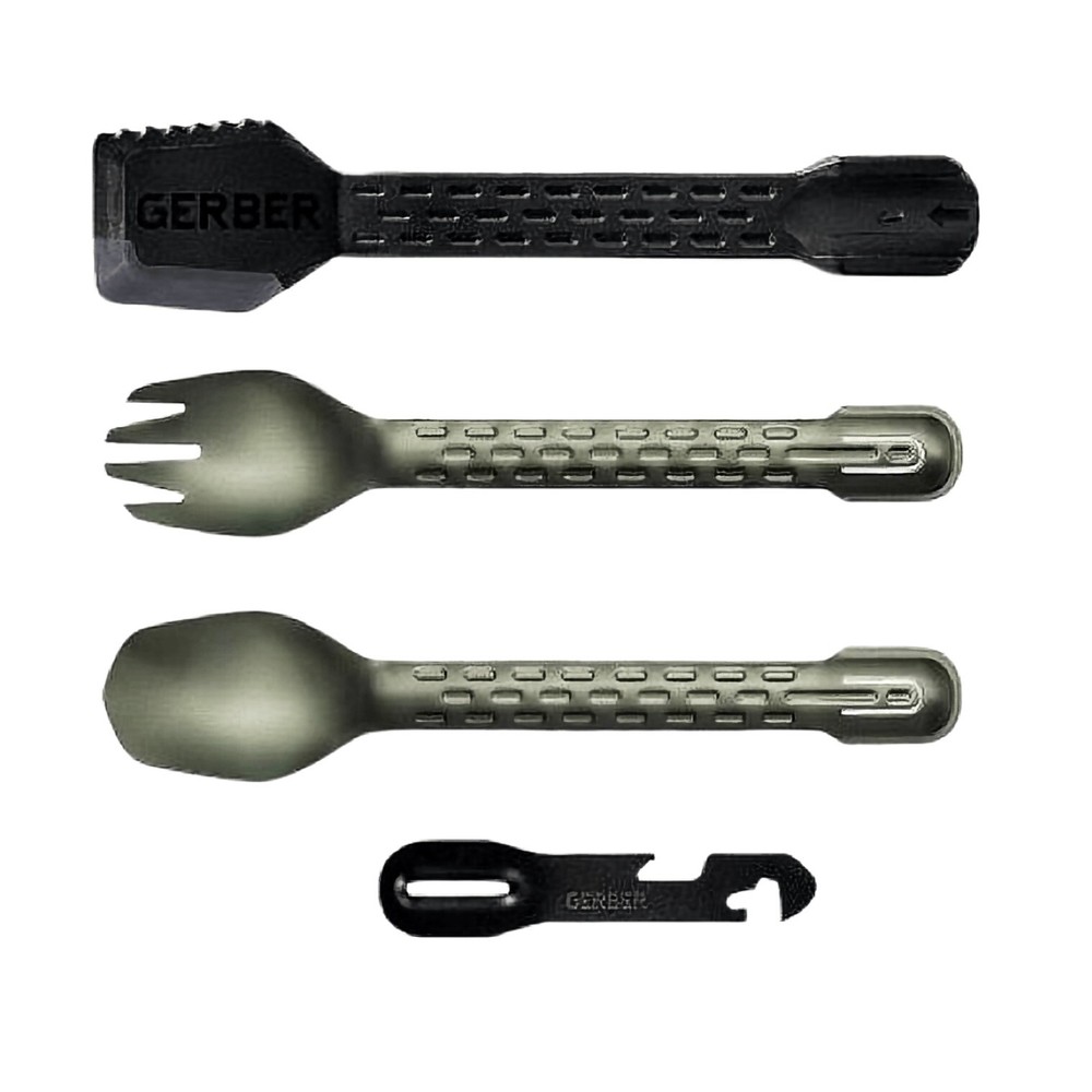 Gerber 31-003468 ComplEAT Camp Kitchen Multi-Tool 2.25 oz. 10 Tools - Flat Sage