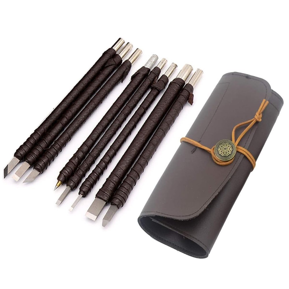 SKYZONAL Stone Carving Tool Set Chisel Kit 8pcs...