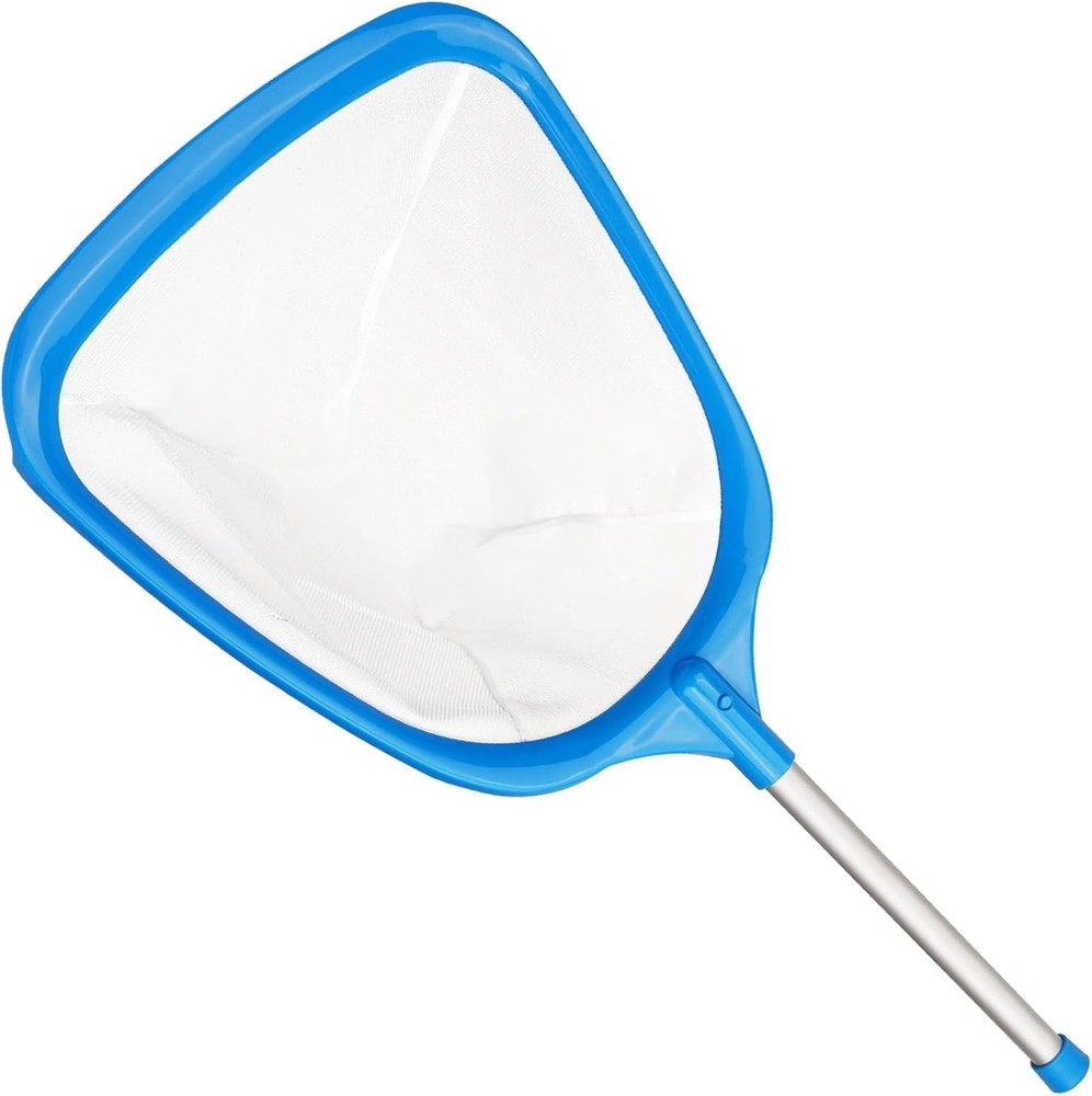 Pool Leaf Skimmer Net Fine Mesh Aluminum Frame Cleaning Tool