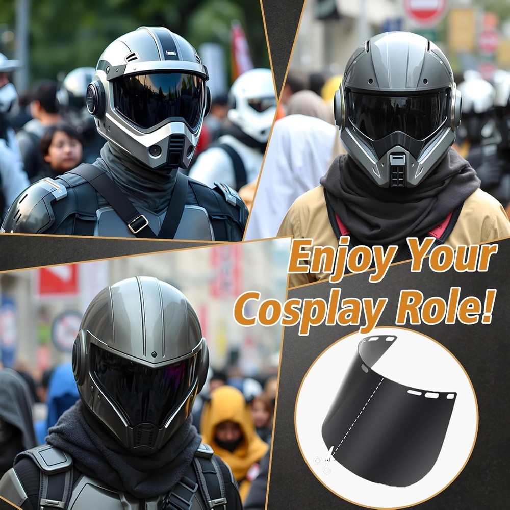 Tinted Full Face Shield Replacement Lens – Scratch-Resistant for All Activities