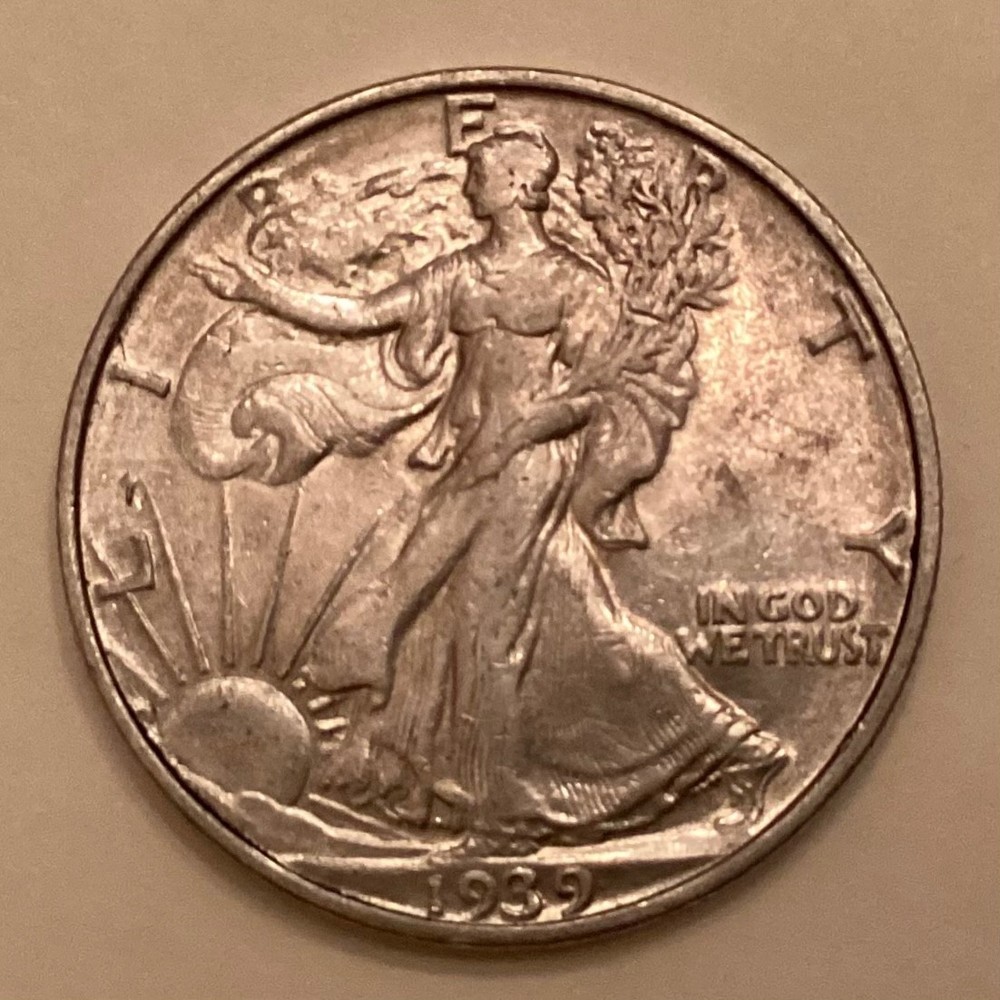 1939 S Walking Liberty Half Dollar cd -