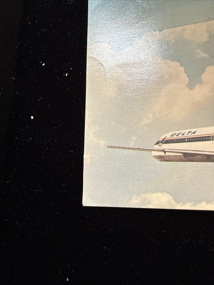 Postcard Delta Airlines Oversize Lockheed Tri-Star Boeing 727-232 DC-9-32