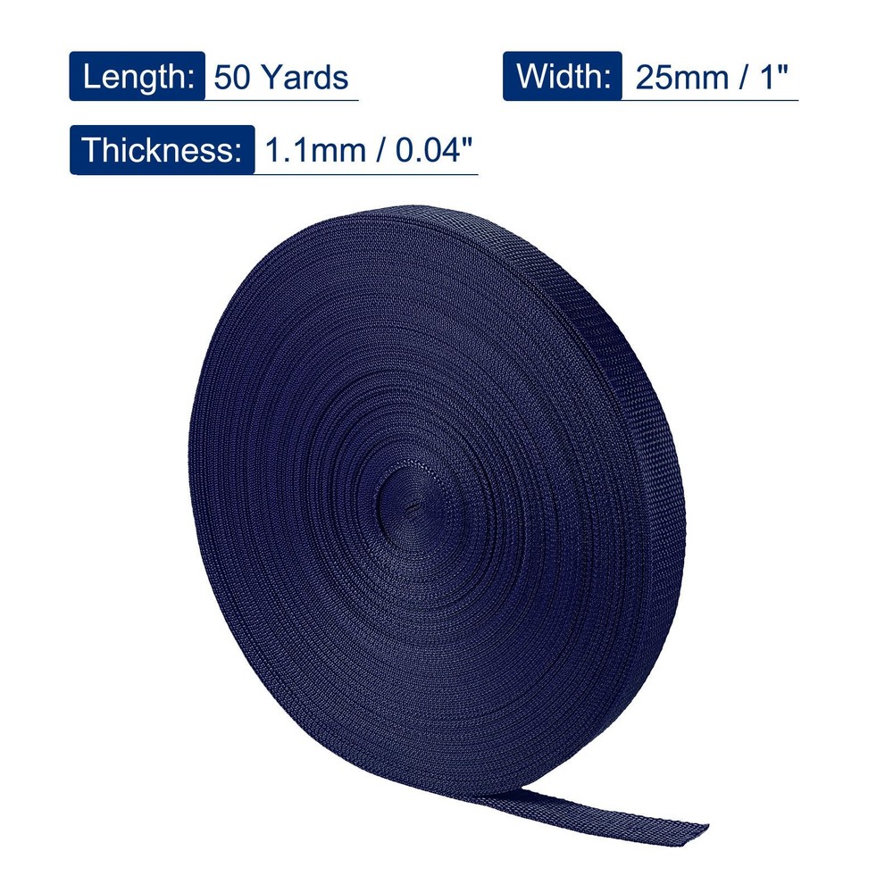 Lightweight Polypropylene Webbing Strap 1" 50 Yards Blue Strapping