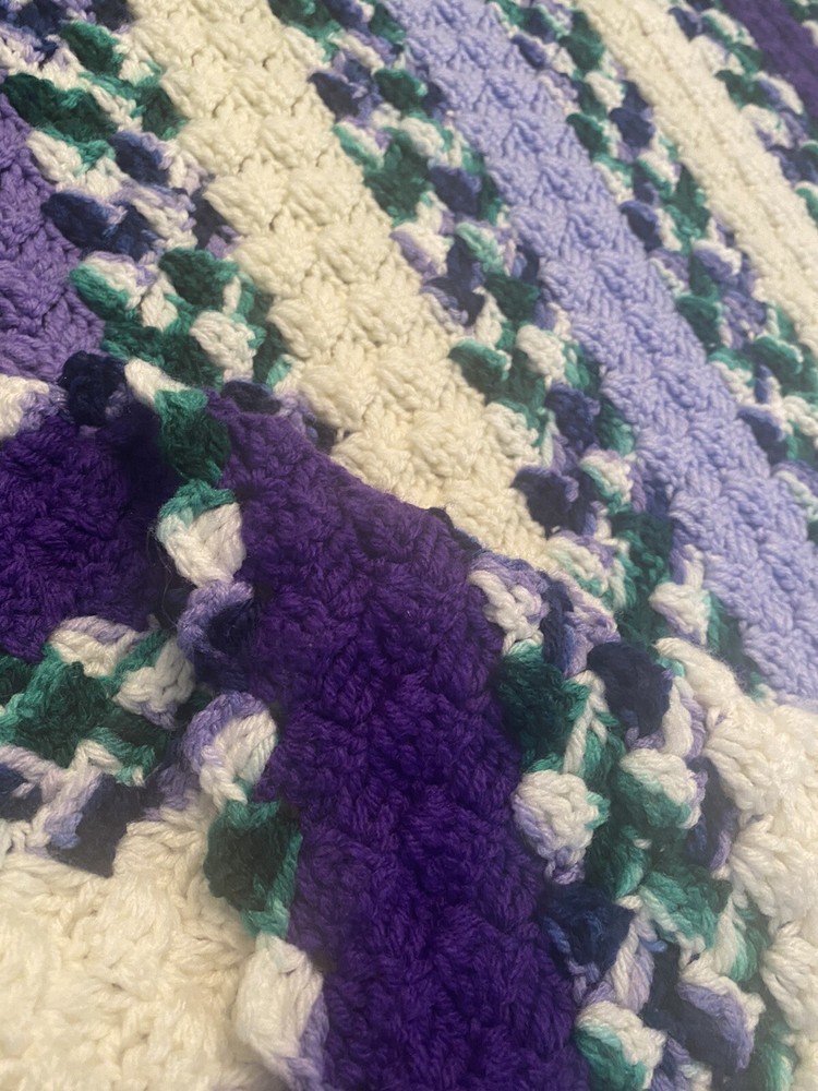 Beautiful crocheted afghan 63 x 50