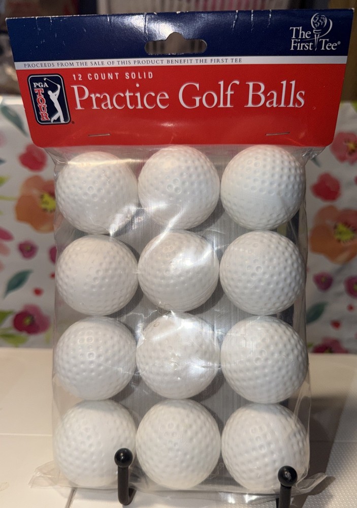 PGA Tour -12 Count Plastic Practice Golf Balls Solid Training Swing Simulator