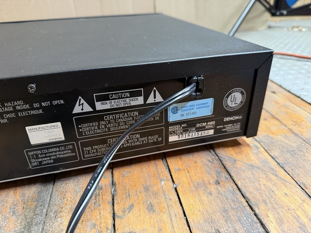 Denon DCM-460 5 Disc CD Auto Changer PCM Audio Alpha Processing Tested Works