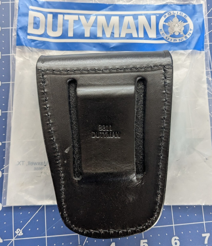 New Dutyman 8811 Plain Leather Handcuff Case BLACK SNAP