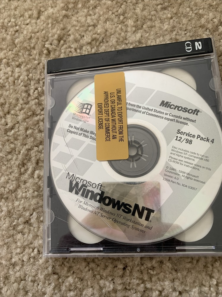 Microsoft Windows NT Service Pack 4 12/98 See Pics
