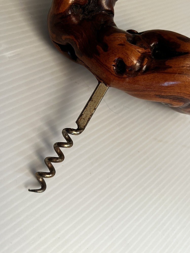 Vintage French Grape Vine Root Handled Corkscrew Nice!