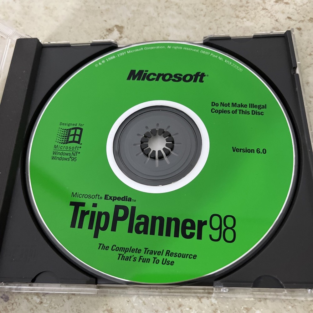 Microsoft Trip Planner 98 Disc Only