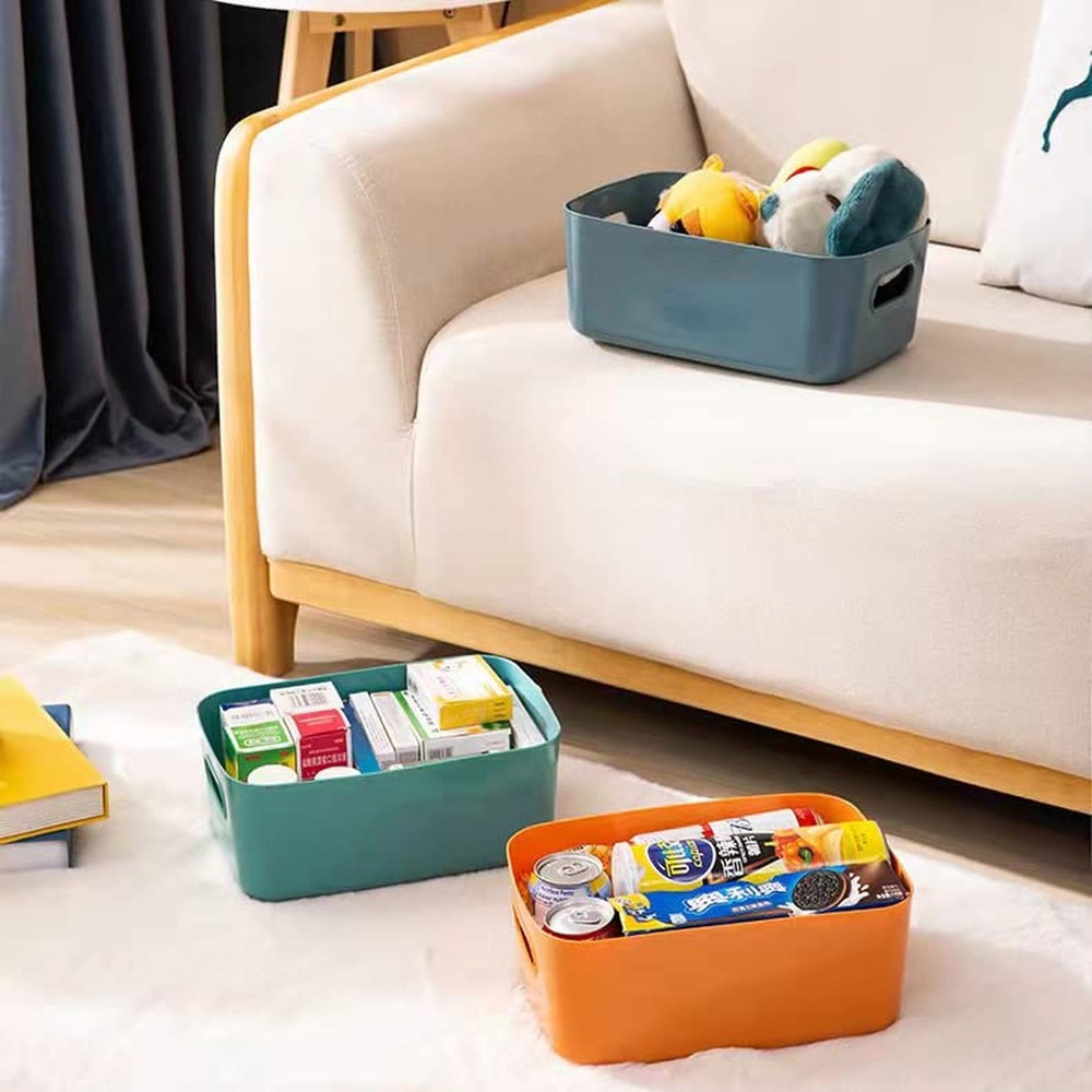 Small Plastic Baskets, Multiple Colour Pantry Organizer Bins Cupboard box wit...