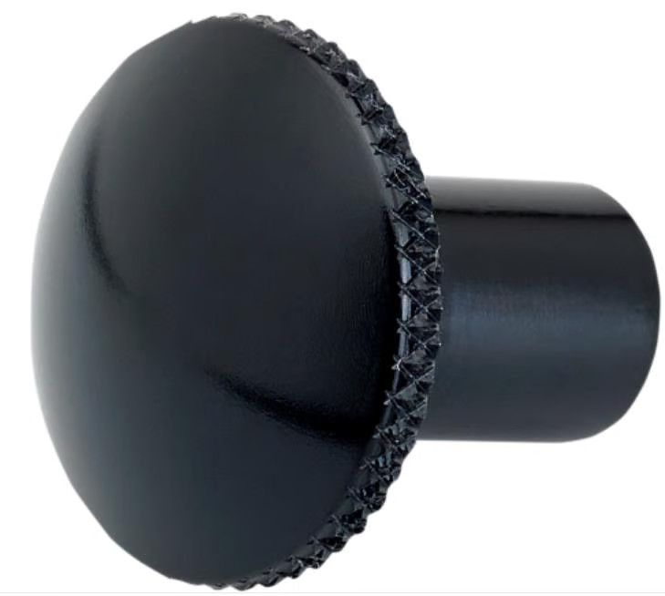 Joker Machine Billet Choke Cable Knobs - Knurled - Black Anodized Motorcycle