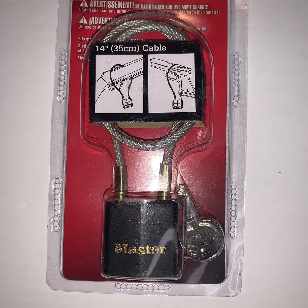 Master Lock Gun Lock 14” Cable Lock With Key E10