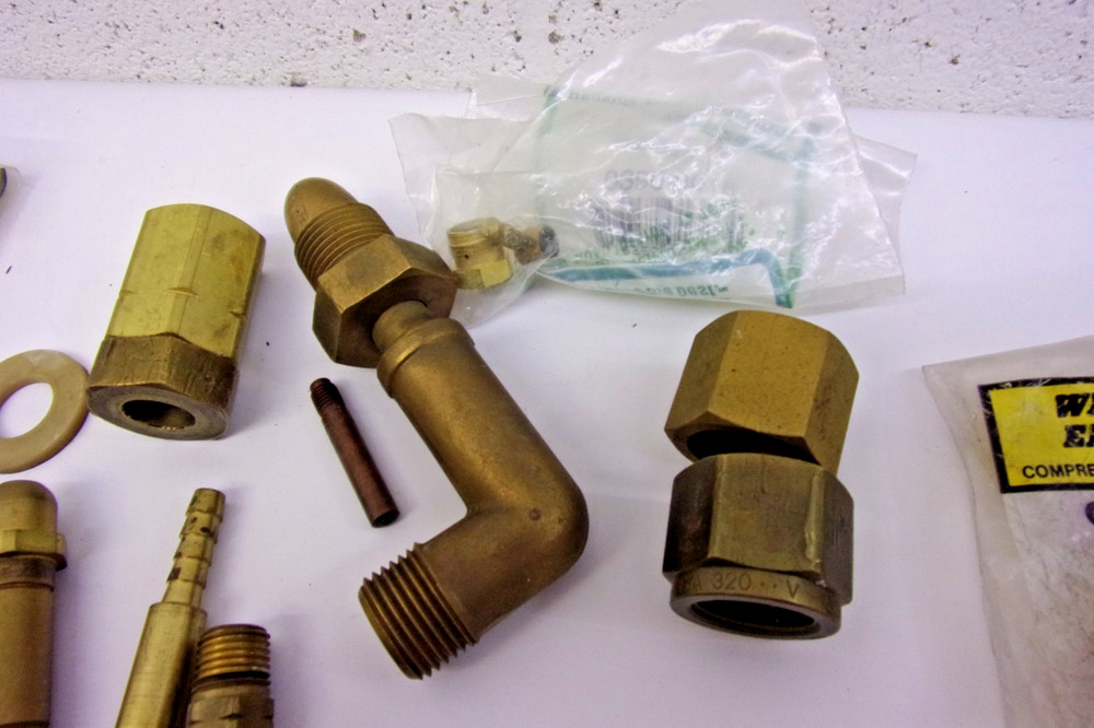 About 30 Torch welding bronzing misc pipe and couplings assortment