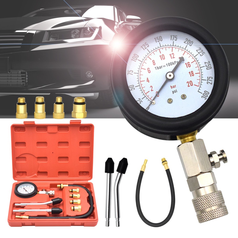 Petrol Engine Cylinder Compression Tester Kit for Automotive Motorcycle Tool Kit
