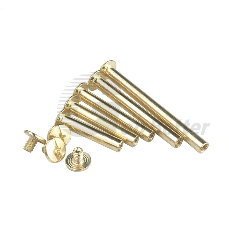 M5 Belt Screws Chicago Screws Leather Craft Stud Bind Rivet Copper Plating