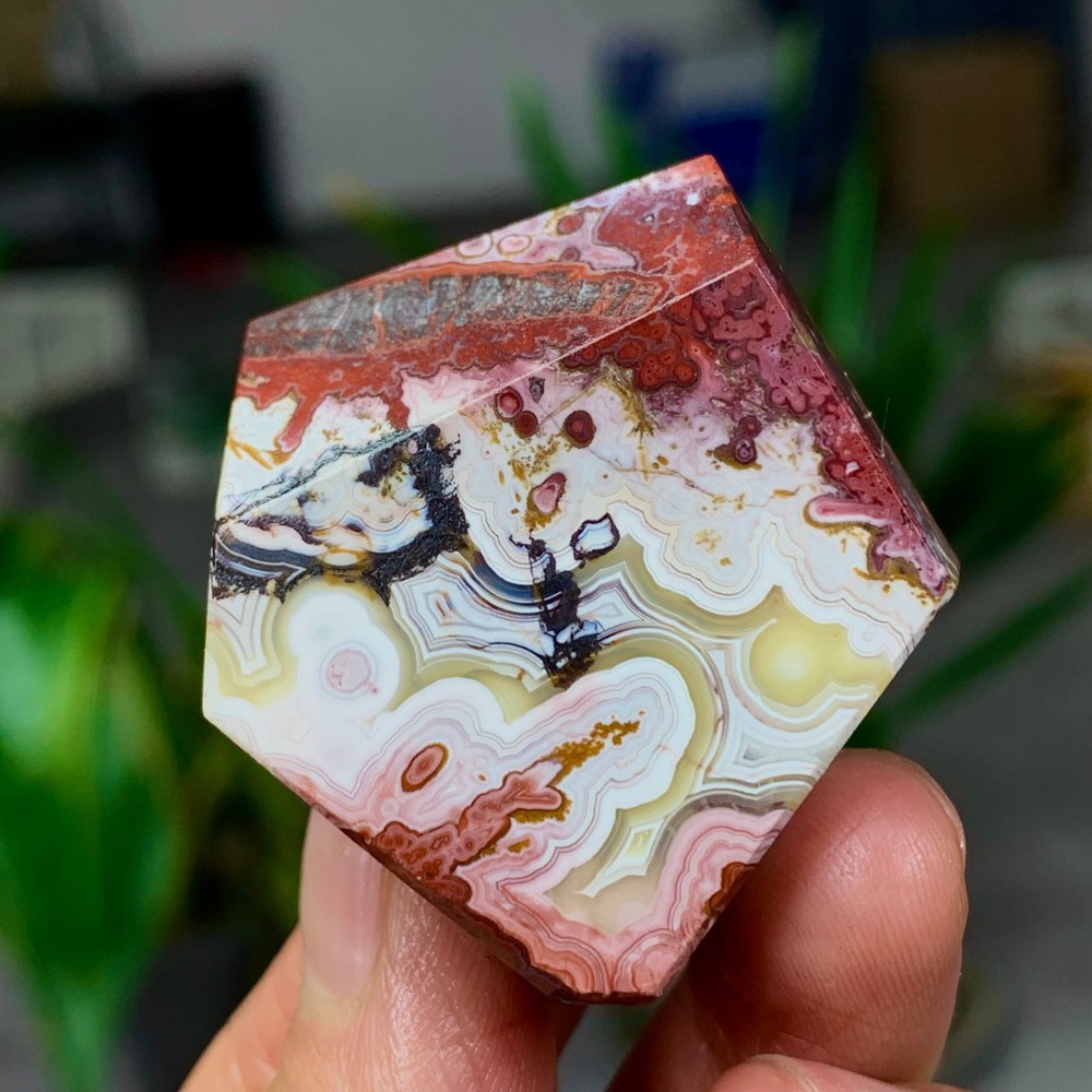 30G Natural crazy Agate Crystal flake-shaped Gemstone Healing