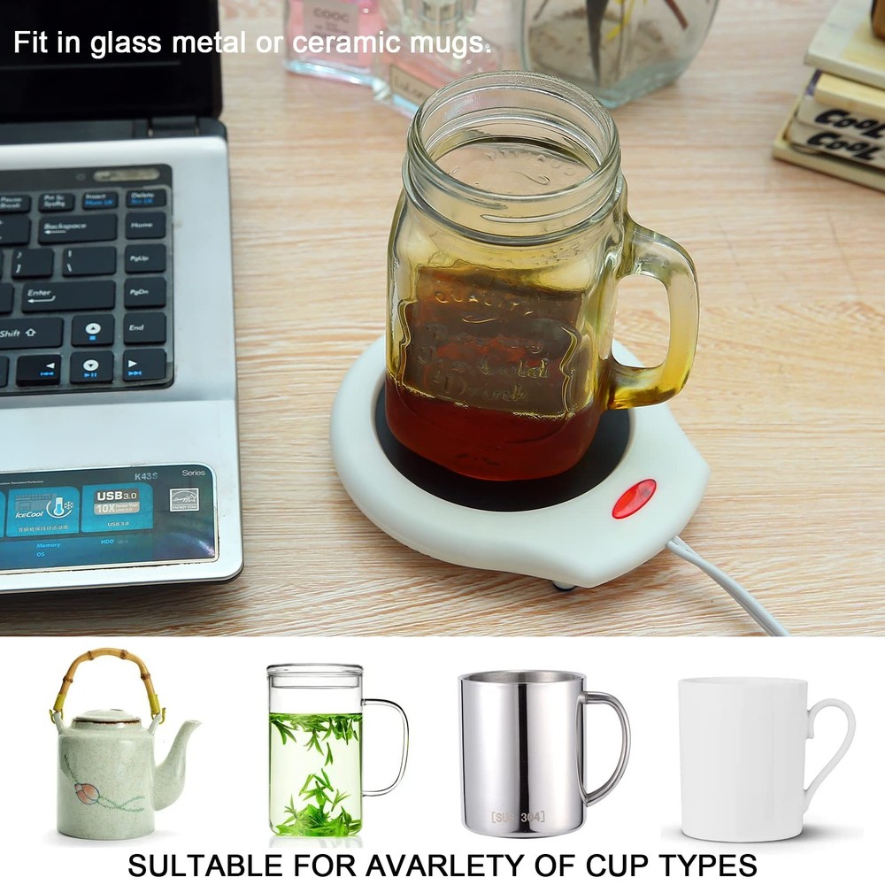 Home&Office Desktop Electric Mug 1 White, 1pack