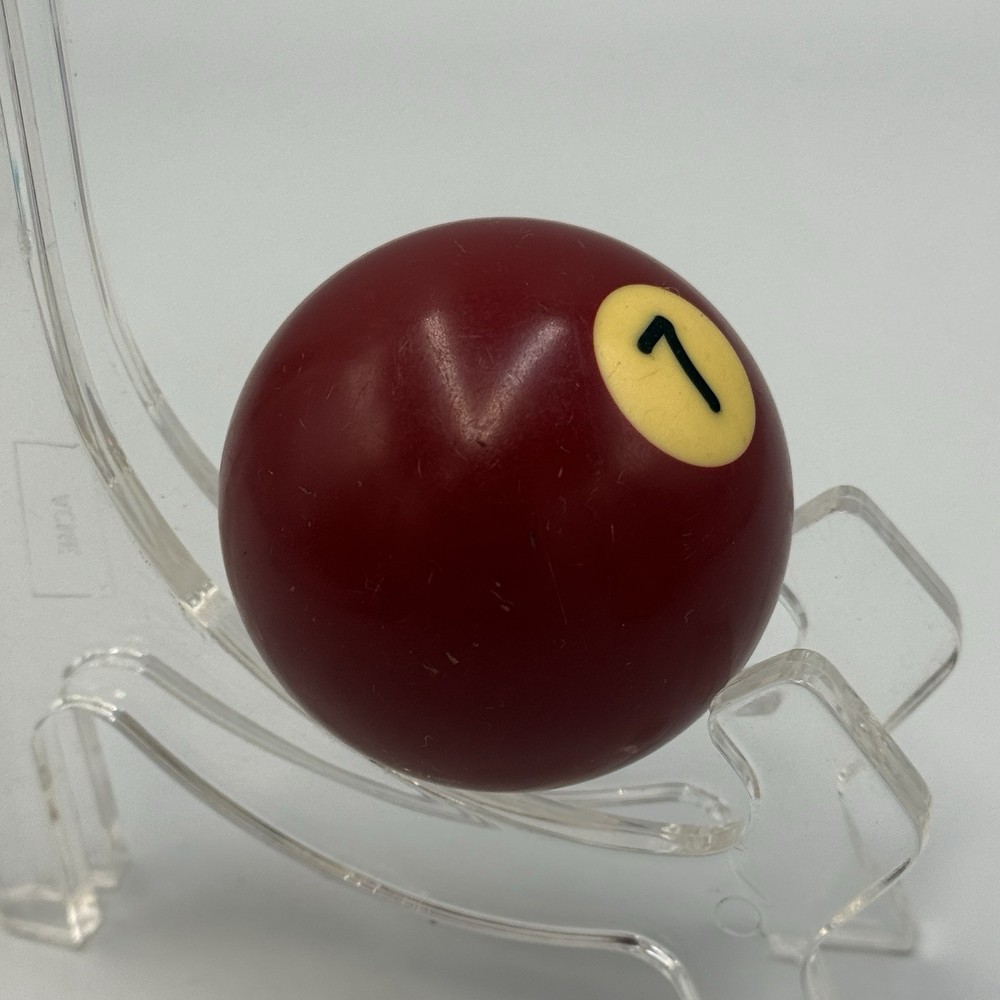 Vintage No. 7 Solid Red Pool Ball – 2” Billiard Replacement