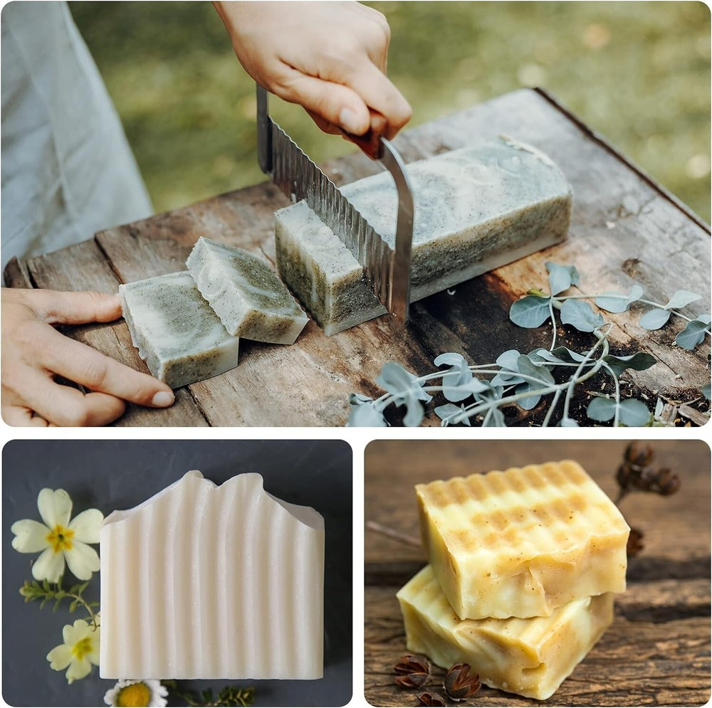 42oz Rectangular Silicone Soap Mold with Cutters & 100 Plastic Bags - Easy Use
