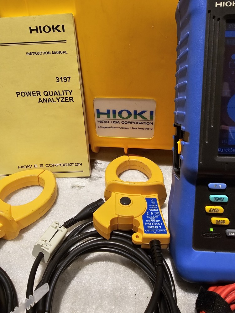 Hioki 3197 Three Phase HandHeld Power Quality Analyzer Meter MINT
