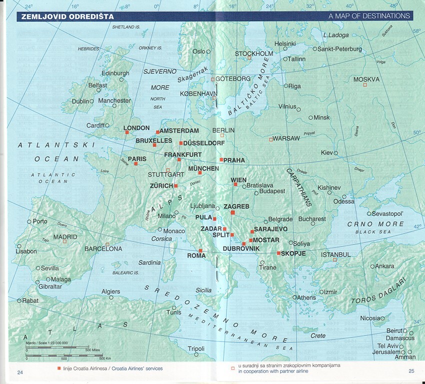 Croatia Airlines timetable 2002/10/27