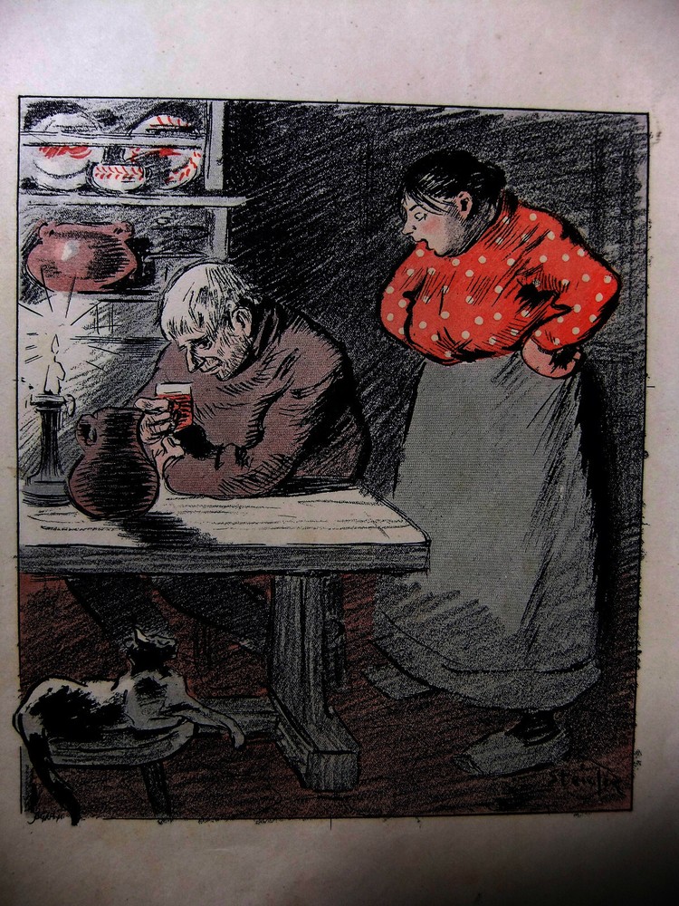 Lithography Colours Steinlein " La Reprimand "