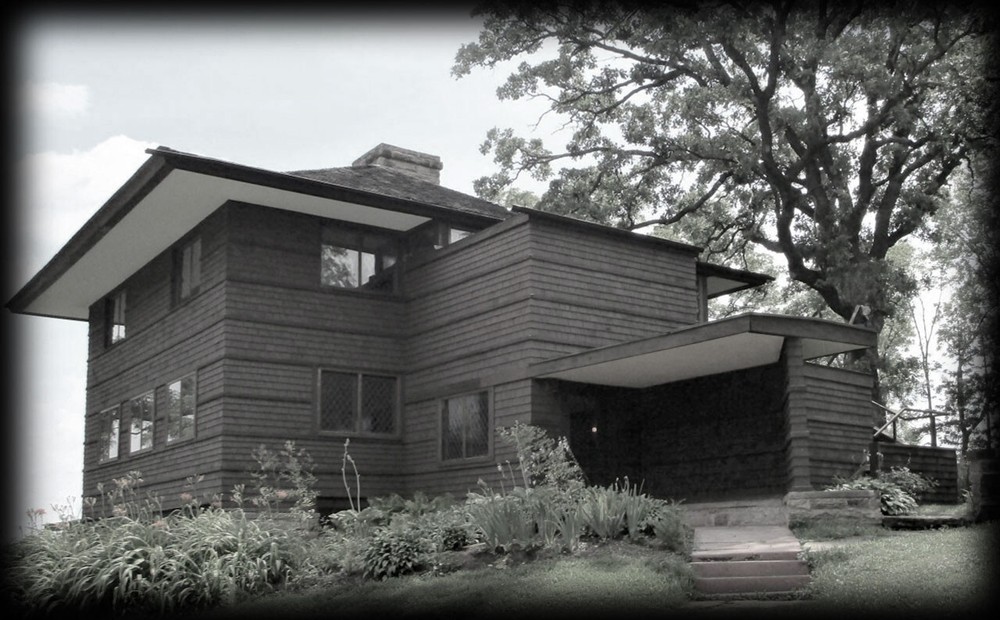 4 bedroom open plan home by Frank Lloyd Wright, printed architectural drawings