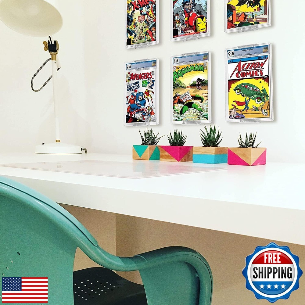 20 Pack Comic Book Display Shelf Slab Wall Mount Kit, Heavy Duty Comics Books