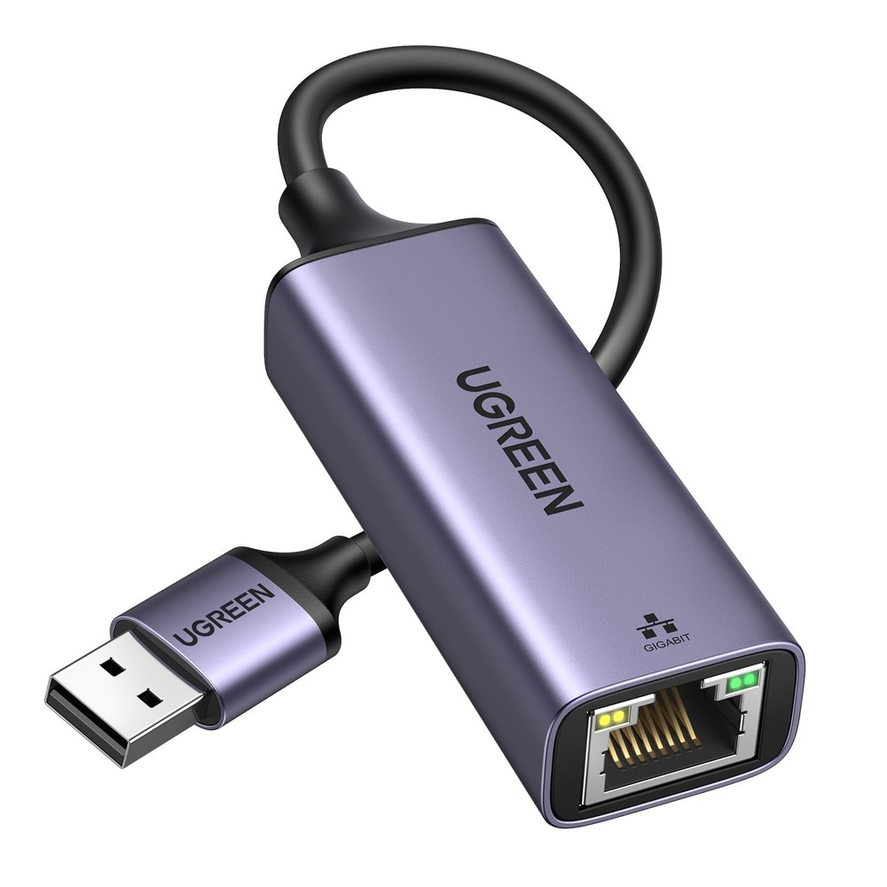 UGREEN USB to Ethernet Adapter, Plug and Play Space Grey
