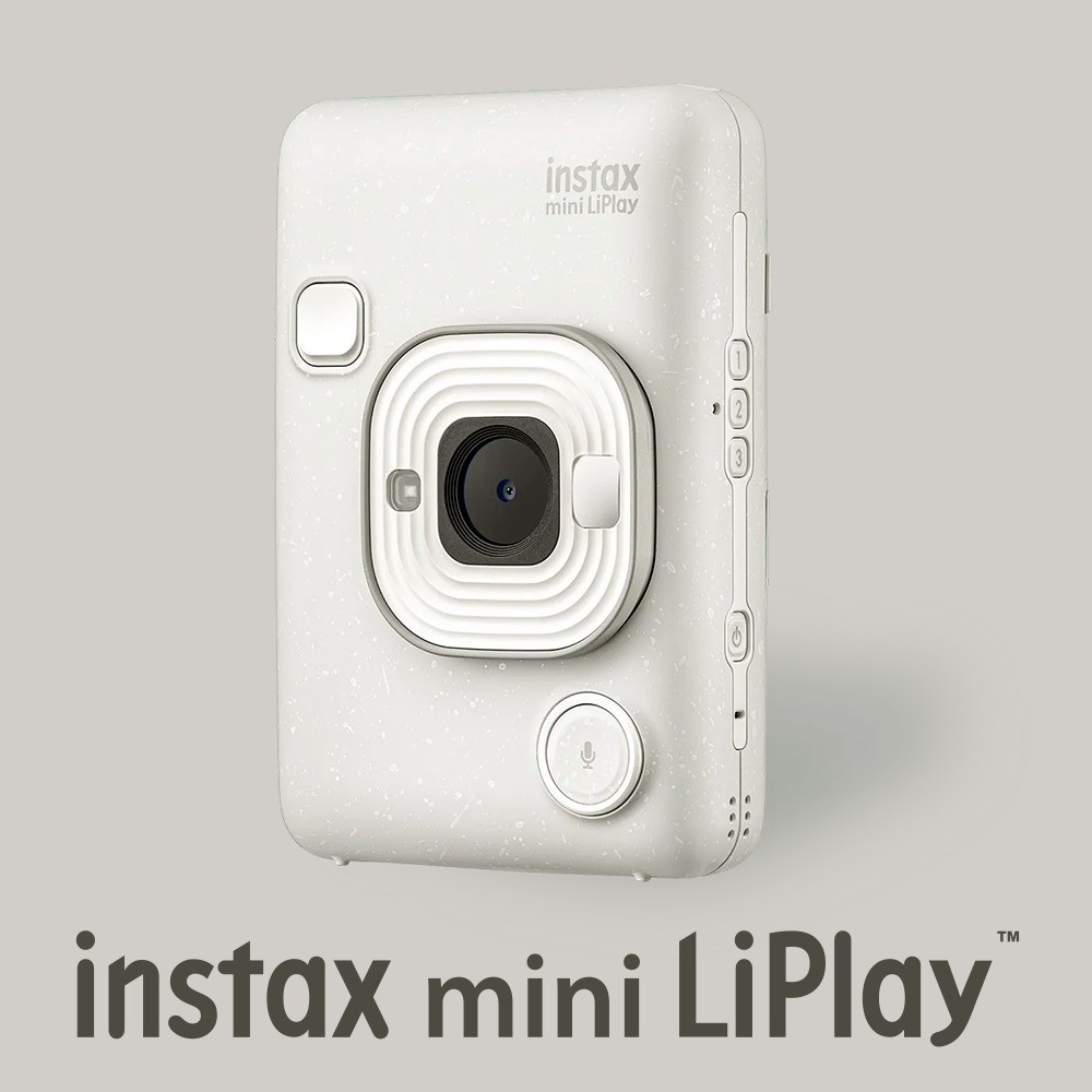 Fujifilm Instax Mini LiPlay Camera and Smartphone Printer Misty White Bundle