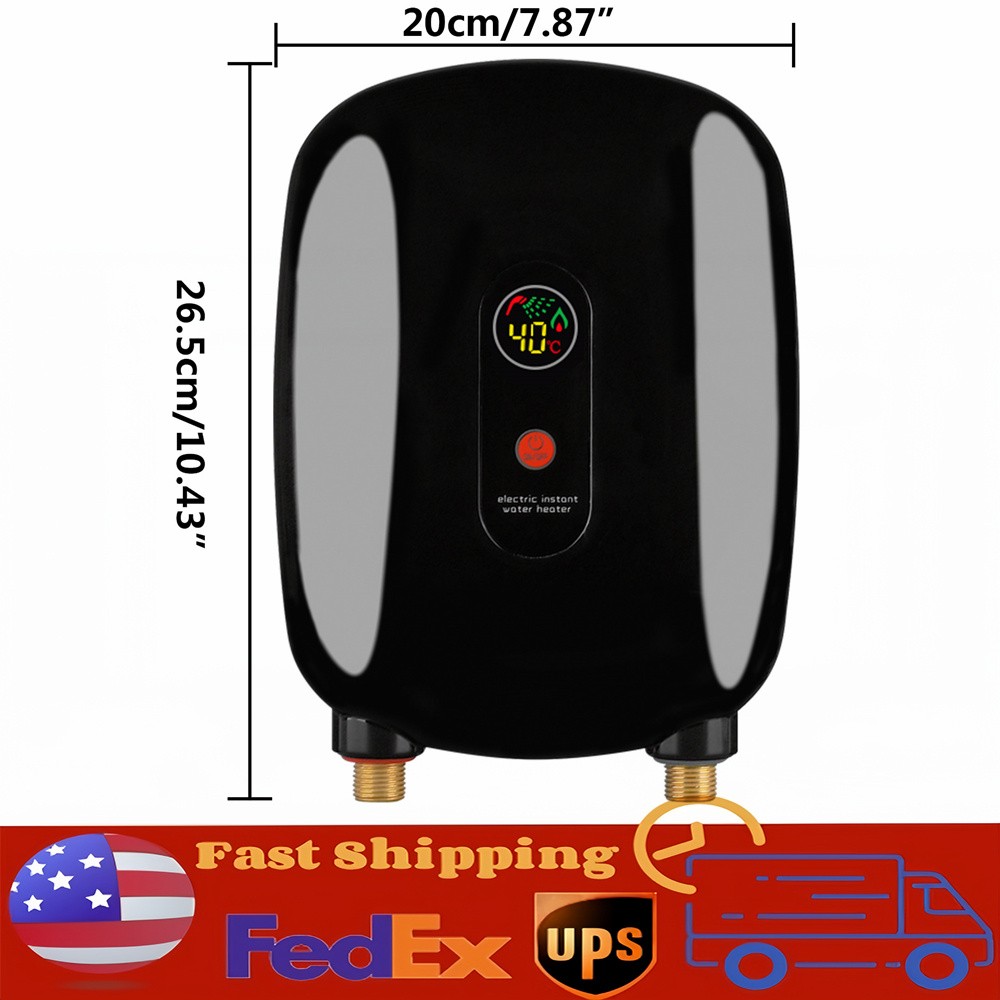 Compact Electric Water Heater - Fast Heating, Durable, Wall Mounted Design
