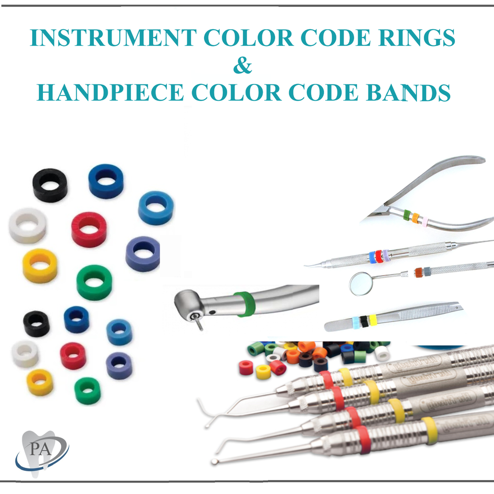 Dental Instrument Silicone Color Code Rings Small(60pc)/Large(60pc) Autoclavable