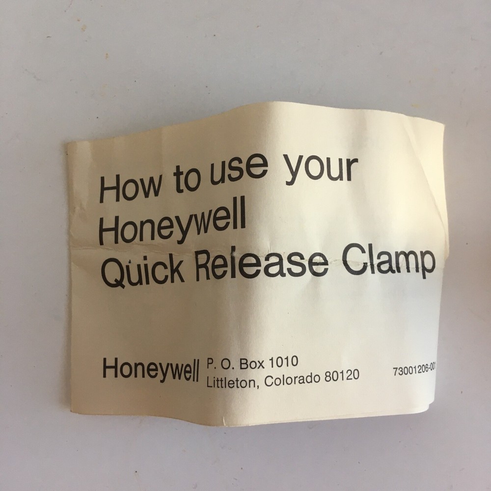 Vintage Honeywell Quick Release Clamp UNTESTED